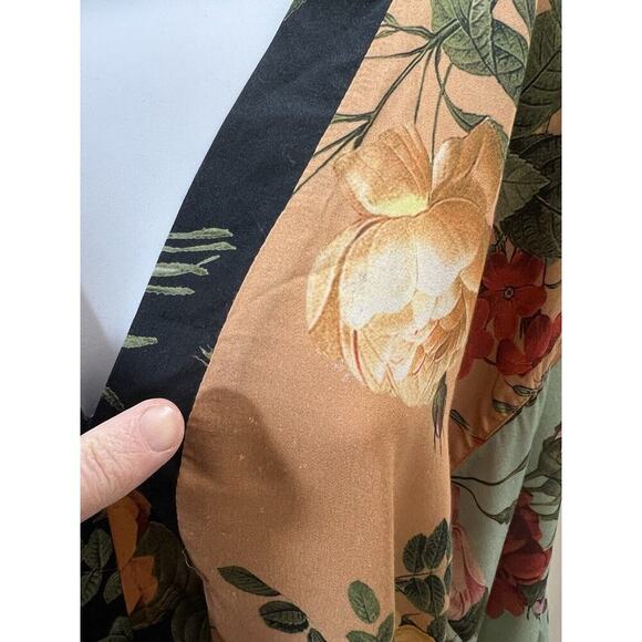 Farm Rio Women's Blouse Size S Multicolor Floral Tropical Tunic Tie Boho Artsy - Picture 8 of 10
